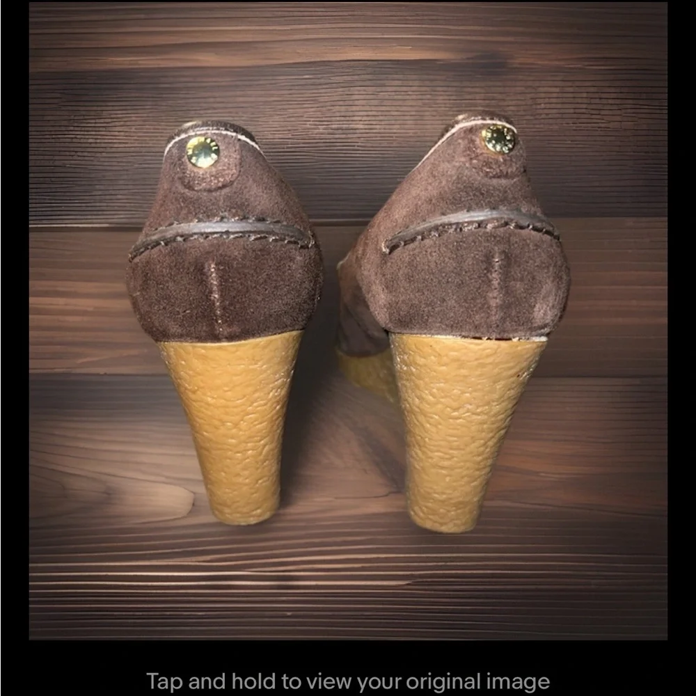 Michael Kors Rory Suede Penny Pump Wedges, women’s size 7 - Picture 6 of 8